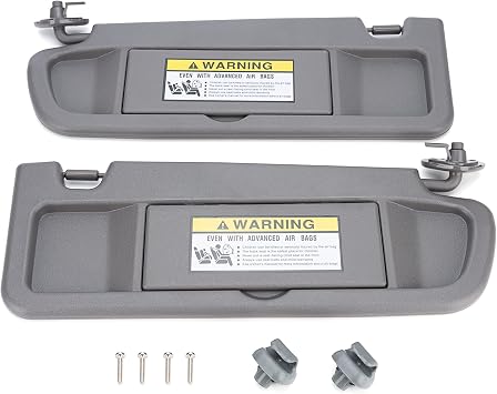 Left Driver & Right Passenger Side Sun Visor Compatible with Honda Civic 2006 2007 2008 2009 2010 2011 Replaces # 83280-SNA-A01ZA, 83230-SNA-A01ZA Atlas Gray