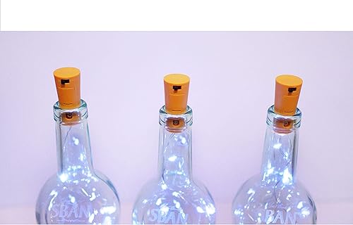 Miniatura 4 de Paquete de 30 10 luces LED de corcho para botella de vino, mini luces de alambre de cobre, luces estrelladas a pilas para bricolaje, Navidad,