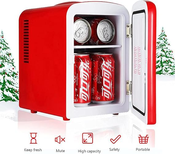 Mini Refrigerator, Countertop Refrigerator, Coca Cola Car Fridge, Refrigerator Home Dorm Student Heating and Cooling Box, Refrigerator