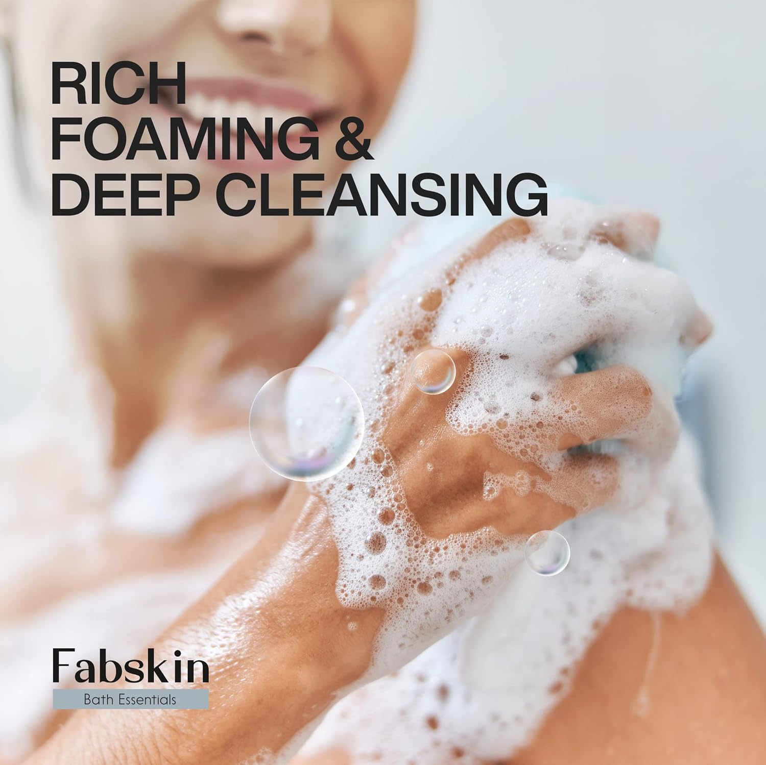 FABSKIN Loofah for Bathing & Scalp Massager Shampoo Brush Combo For Men & Women | Black FABSKIN Loofah for Bathing & Scalp Massager Shampoo Brush Combo For Men & Women | Black