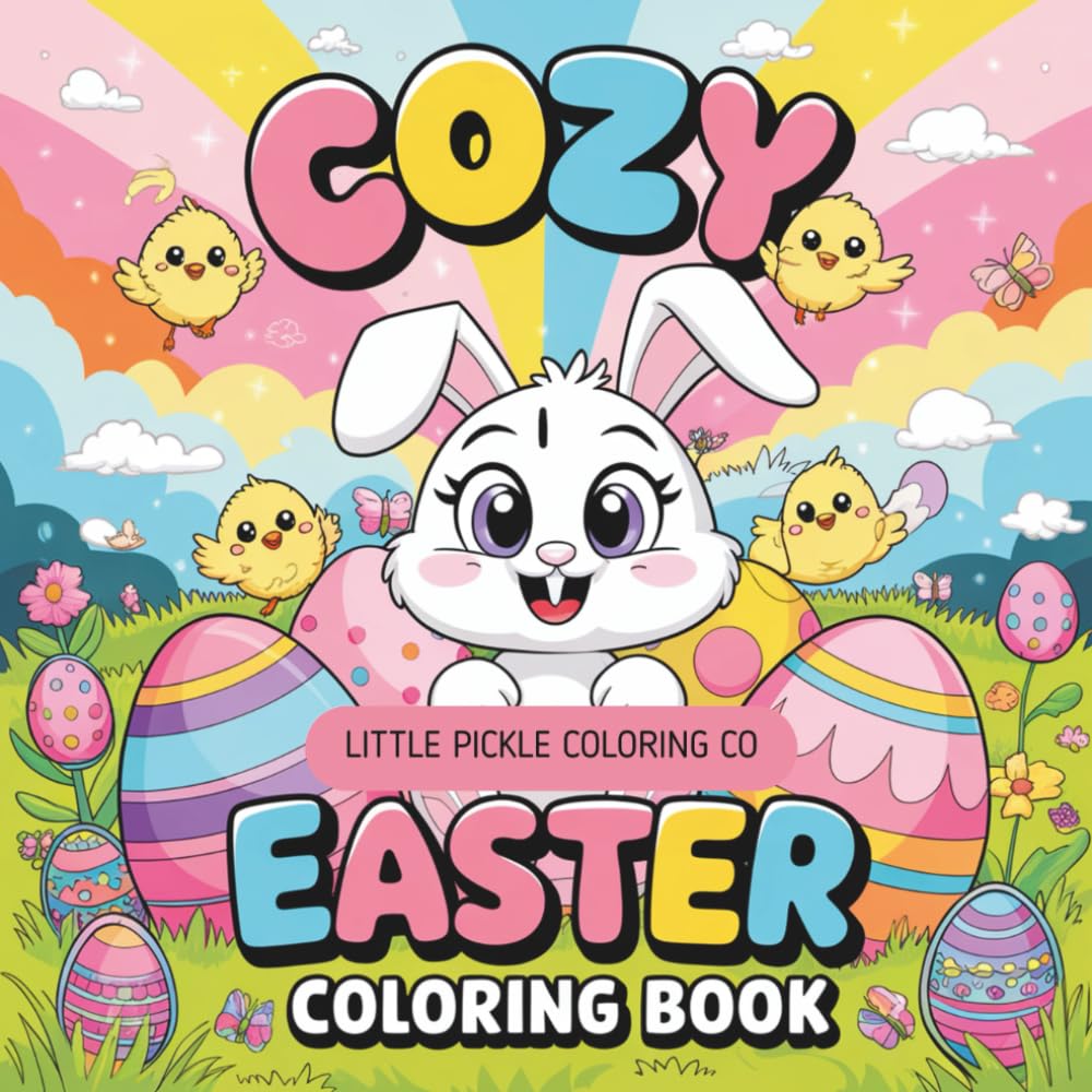 Cozy Easter: A Cute and Cozy Easter Coloring Book for Adults and Teens with Sweet Spring-Themed Pages