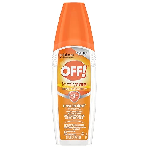 OFF FamilyCare - Spritz repelente de insectos y mosquitos espray de insectos sin perfume con Aloe-Vera 7 de desodoro 6 onzas
