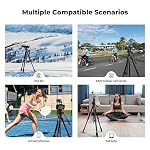 K&F Concept 73" Trépied appareil photo avec tête fluide, Compact en aluminium portable voyage léger pour DSLR Caméscope sans miroir Spotting Scope Live Streaming Vlog, Max Charger 6.6lb
