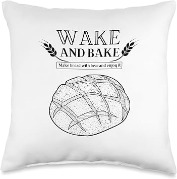 Bread Bakery Owner Artisan Bakery Art Baker Baking Vintage Throw Pillow