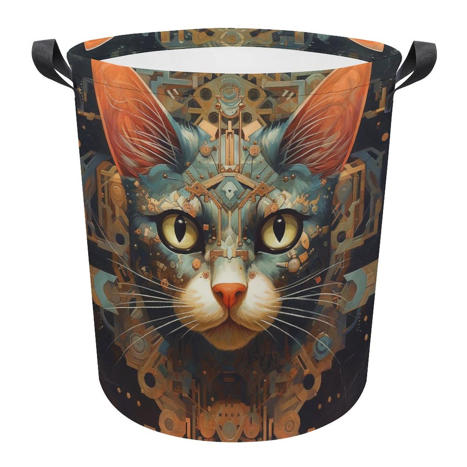 Cesta ropa sucia animal fantástico: cubo almacenamiento duradero y cesto de lavadero redondo