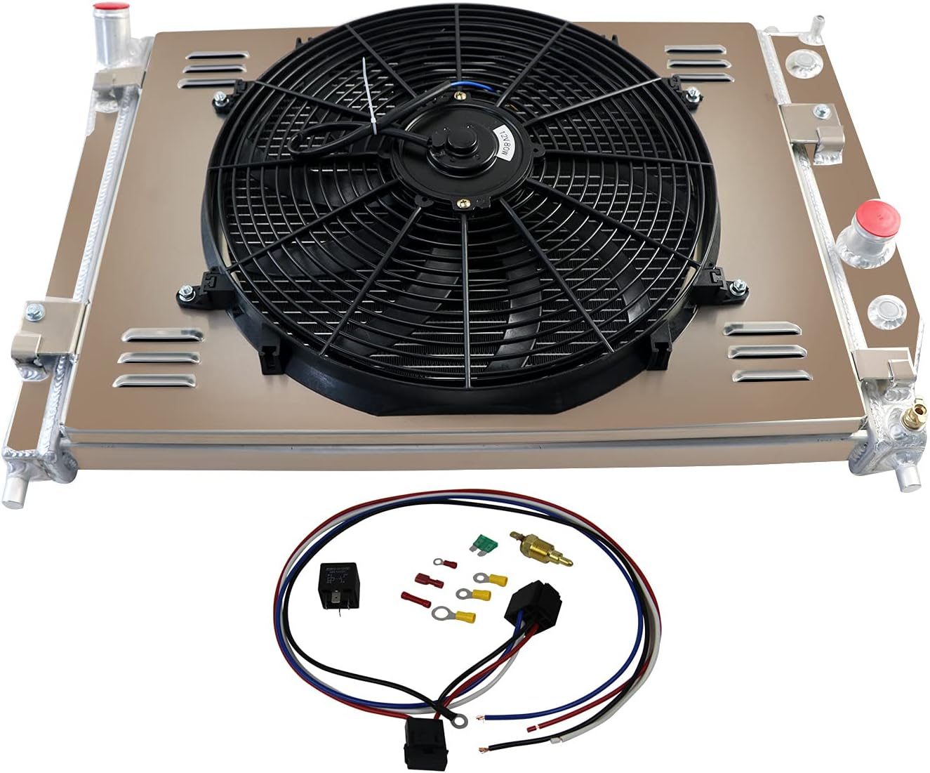 ALUMINUM RADIATOR&SHROUD FAN For 2005-2013 CHEVY CORVETTE C6 6.0L 6.2L 7.0L V8