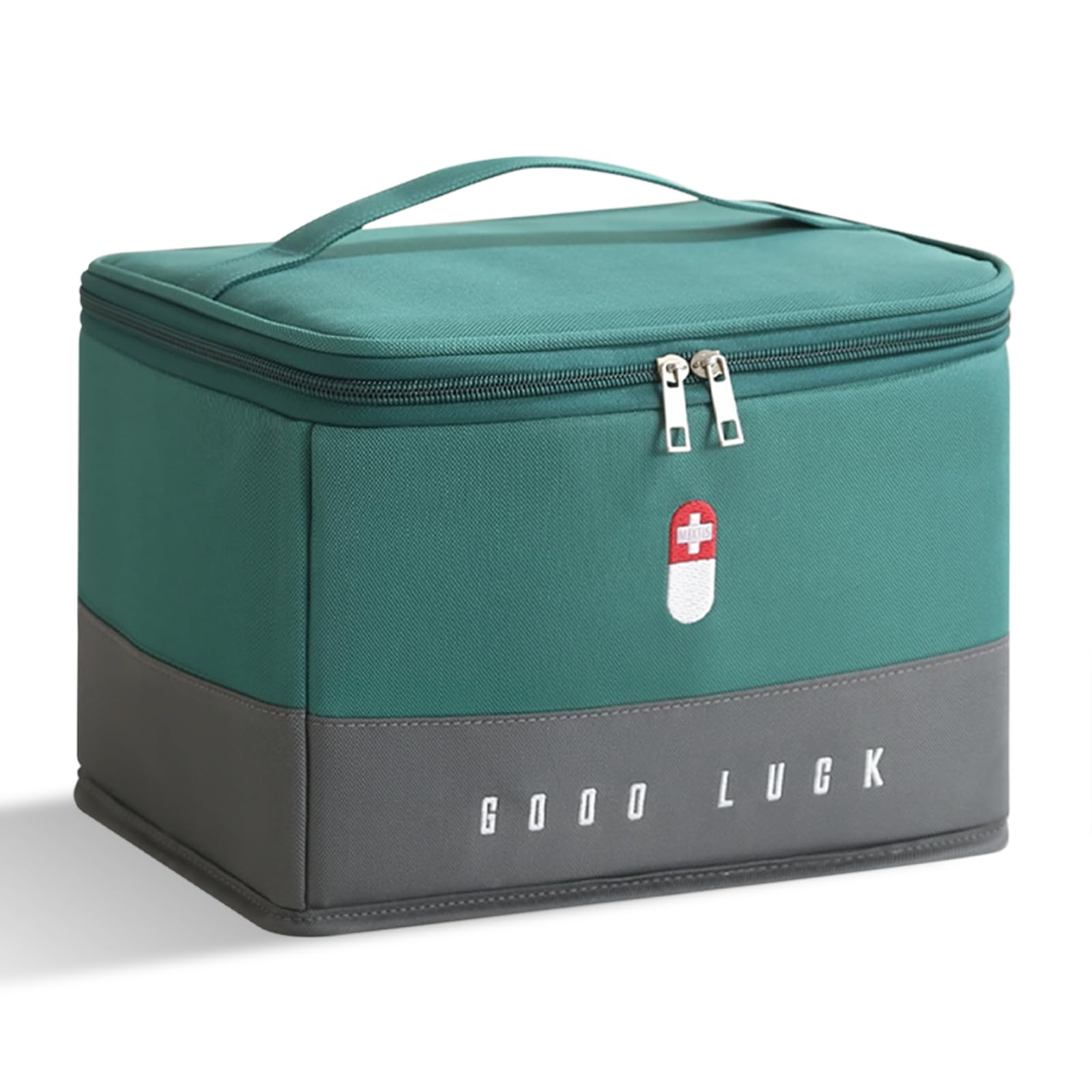Botiquin de Primeros Auxilios 10L,Botiquin Viaje,Botiquin Vacio XXL,con Asa, Impermeable,para el Hogar, la Escuela, los Viajes (Verde)