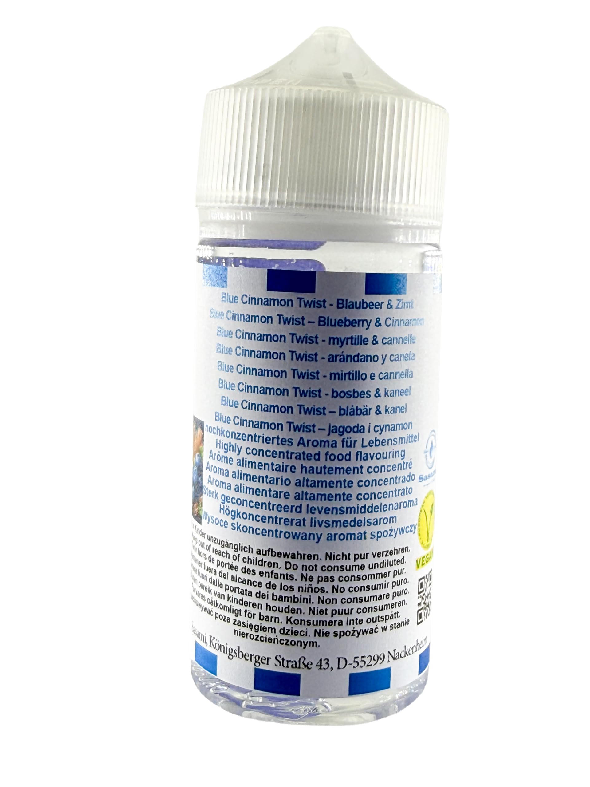 Blue Cinnamon Twist – jagoda i cynamon aromat koncentrat – Wegański – Sasami – 100ml