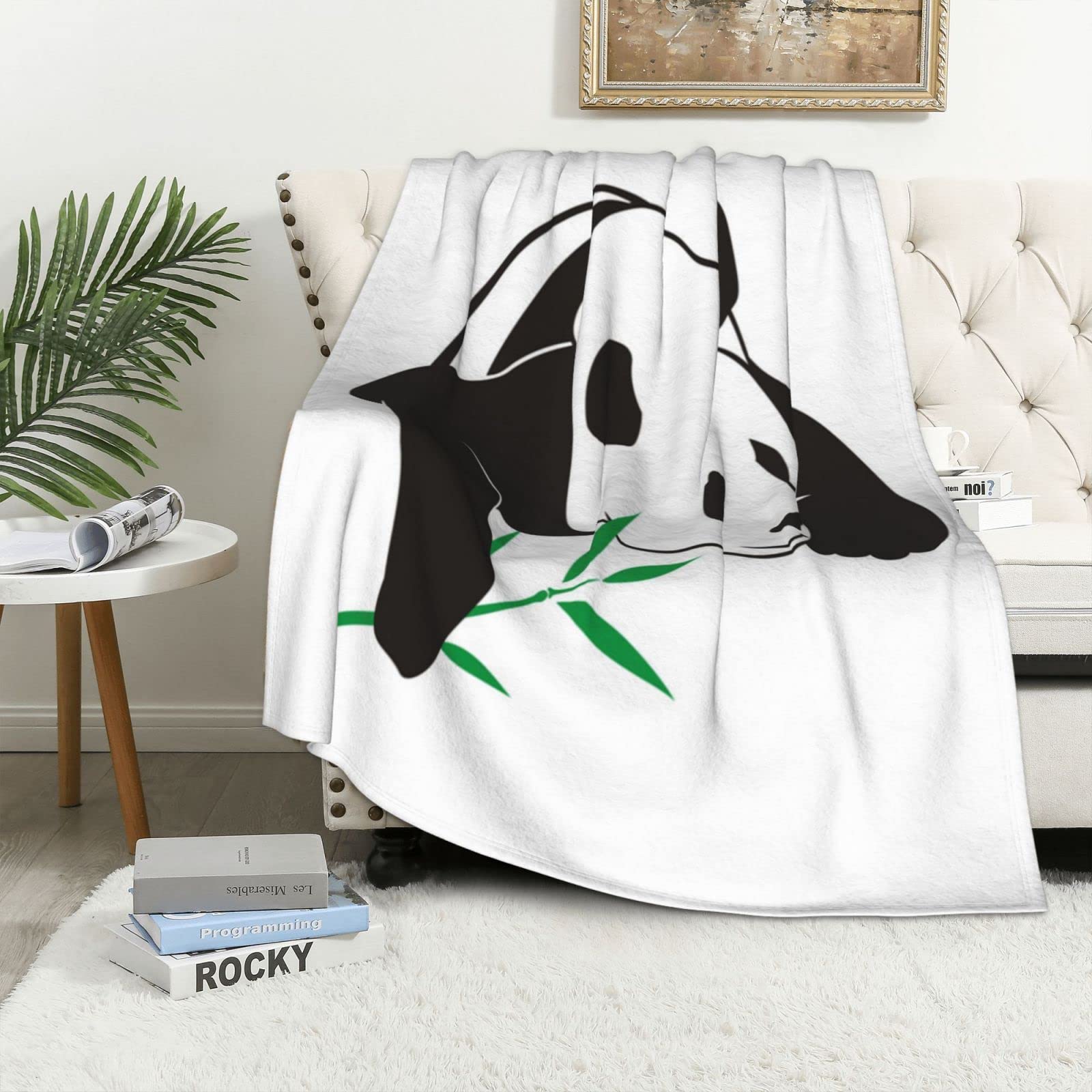 Couverture flanelle panda un cadeau mignon et chaleureux pour lit d'enfant et canapé