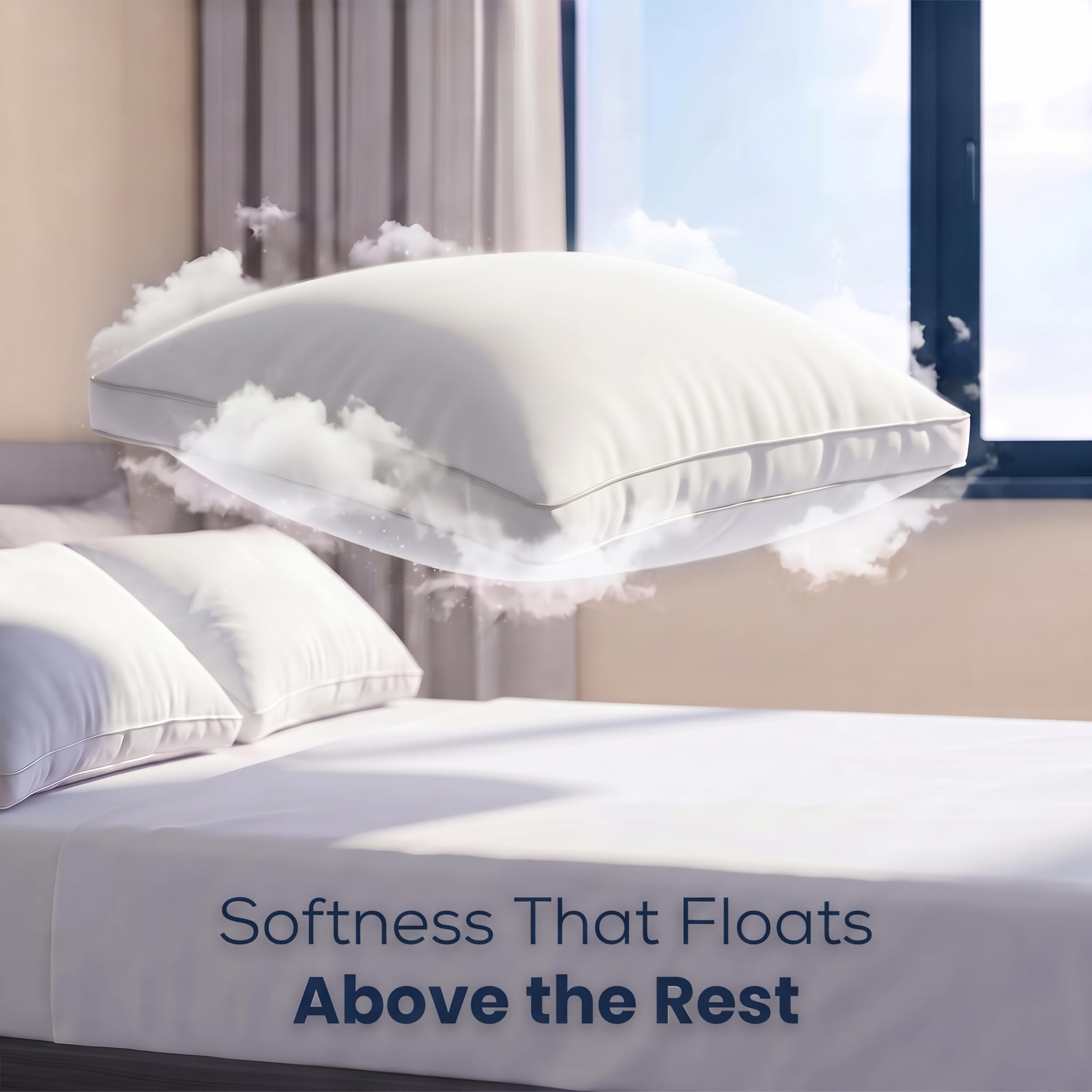 Utopia Bed Pillow Set - Queen Size, Hotel Comfort -5
