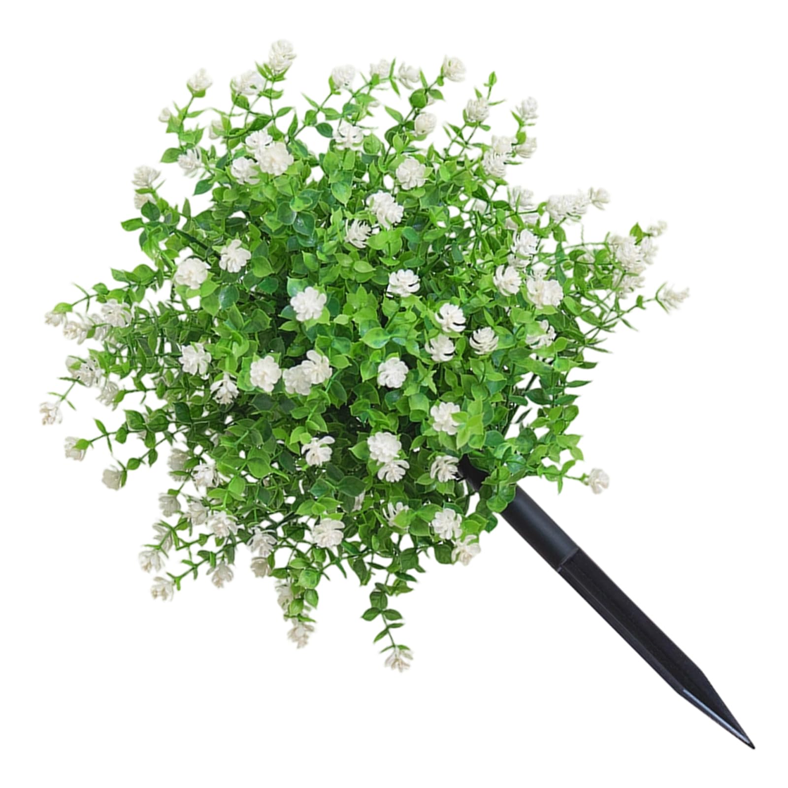 PANGBOER Artificial Flower Realistic Green Plant with Ground Stakes for Balcony Garden Porch Patio Backyard Landscape Fraudulent Gumtree Stakes