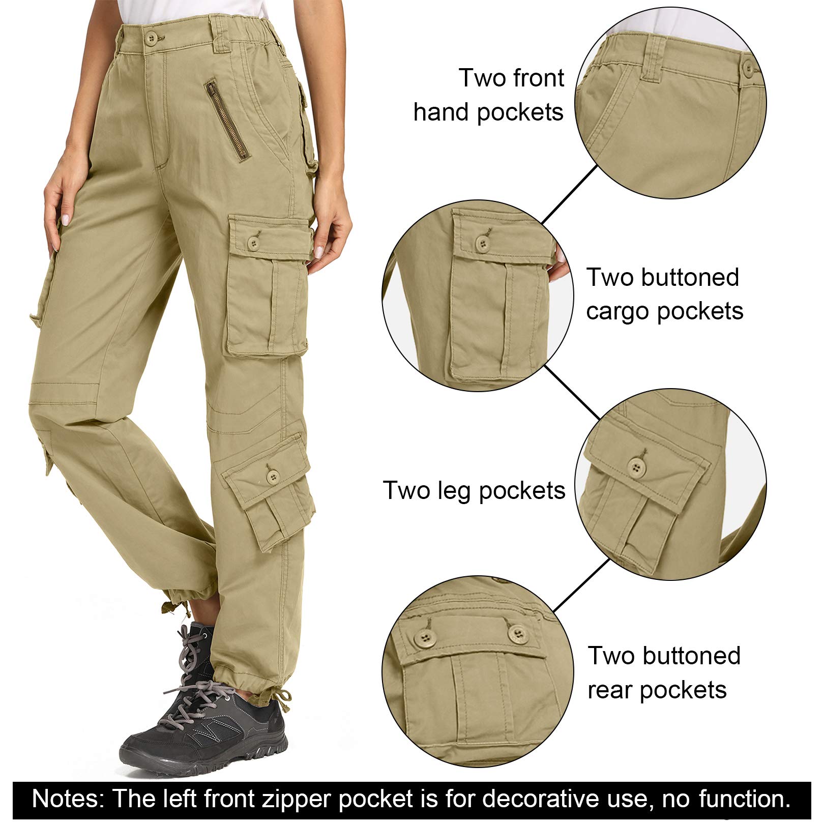 Jessie Kidden Pantalon cargo de combat pour femme - Camouflage camouflage - Pantalon de travail tactique militaire