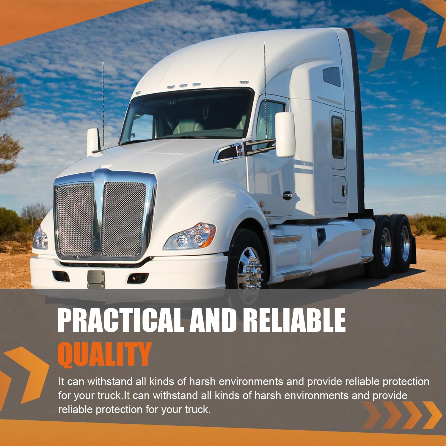 Hood Bumper Support Compatible with Peterbilt 567 579 Kenworth T680 T880, 2 Pack L85-6081 2 Pack L85-6082