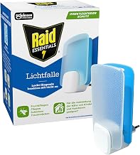 Raid Essentials LED Light Trap, Insecticide Free, 1 Light Trap & 1 Refill Pack