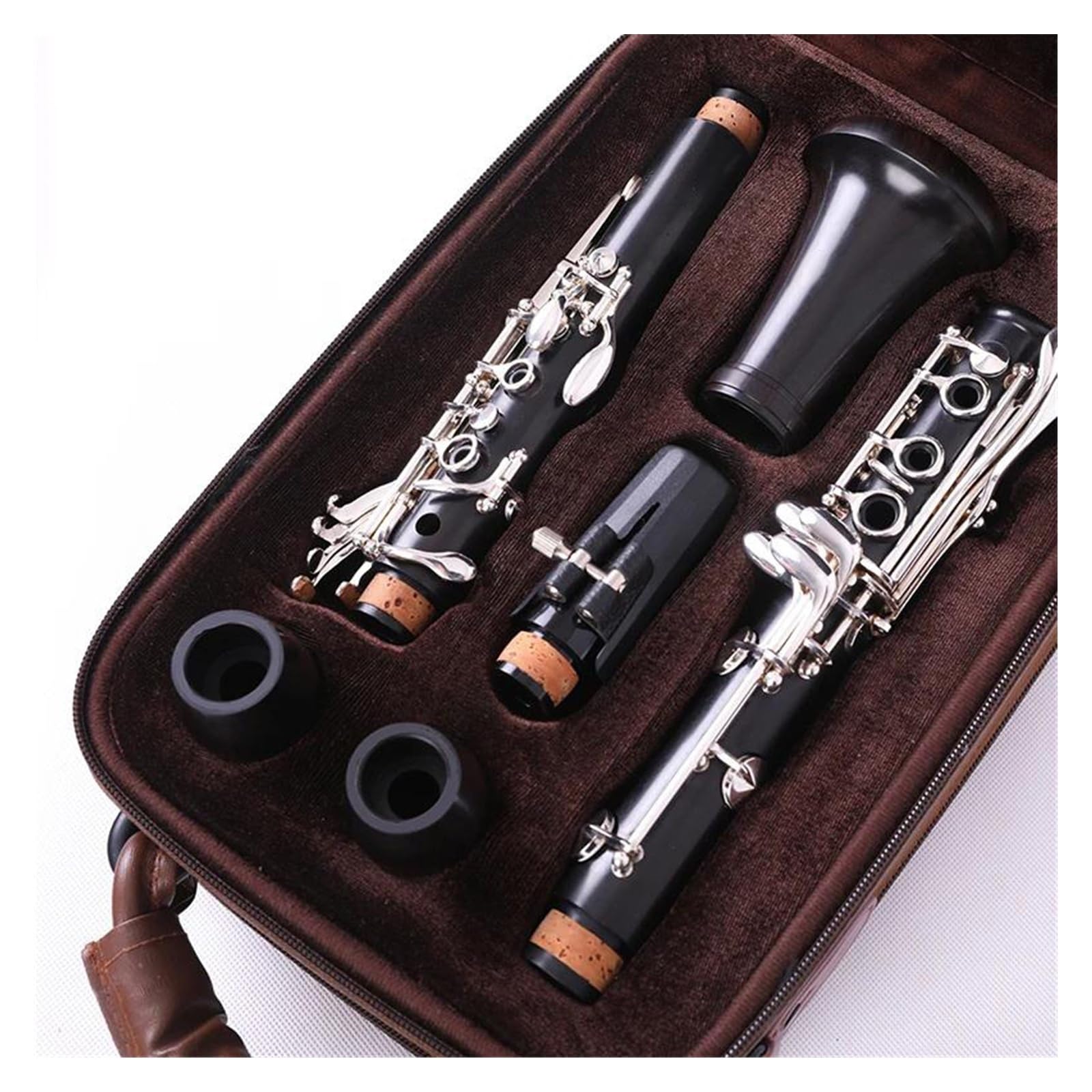 Corpo In Ebano Clarinetto Tono Sib 18 Chiavi Clarinetto Con Chiavi In ​​rame Placcato Argento Con Accessori Clarinetto Set