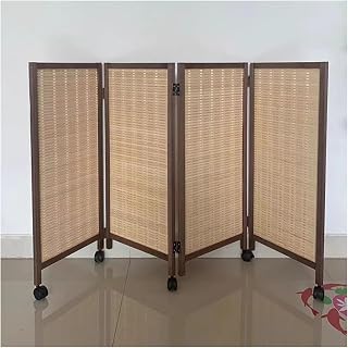 GOCHUSX Biombo Plegable con Ruedas, Divisores Habitación con Pantalla Privacidad, Partición Oficina Portátil Independiente, Divisor Pared Temporal, Mover Fácilmente (Color : marrón, Tamaño : 100X40C