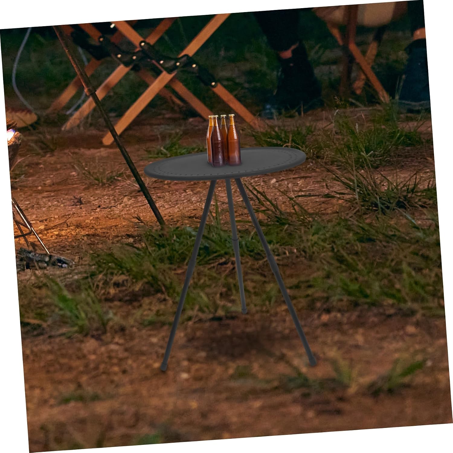 Toddmomy 1pc Adjustable Portable Folding Table Compact Round Design for Outdoor Picnics Camping and Bbqs Lightweight and Easy to Transport for Home Use and Festivals image 4