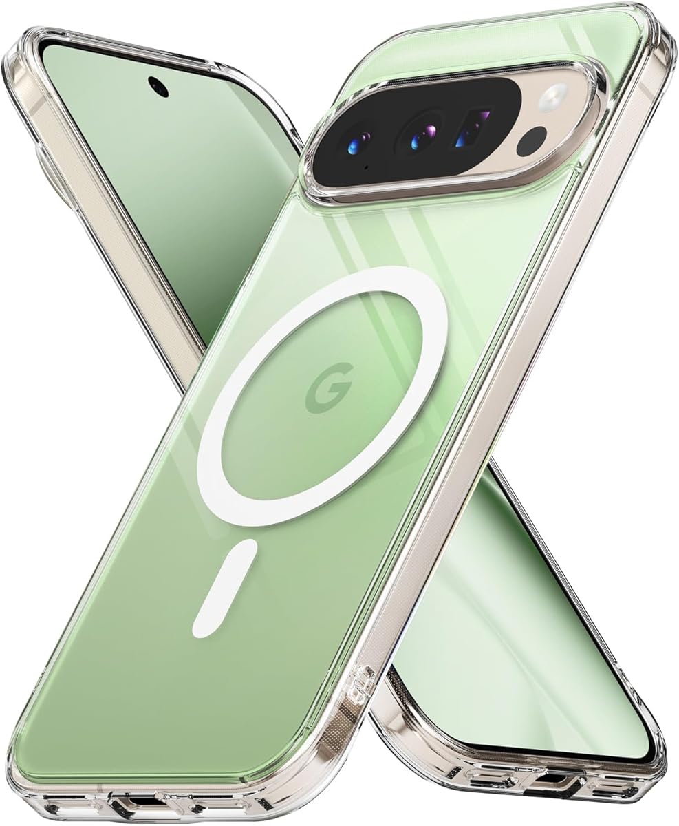 Ringke Fusion Designed for Google Pixel 10 Pro XL Case [Compatible with MagSafe and Pixelsnap] Transparent Premium Shockproof Bumper Phone Cover - Magnetic Clear