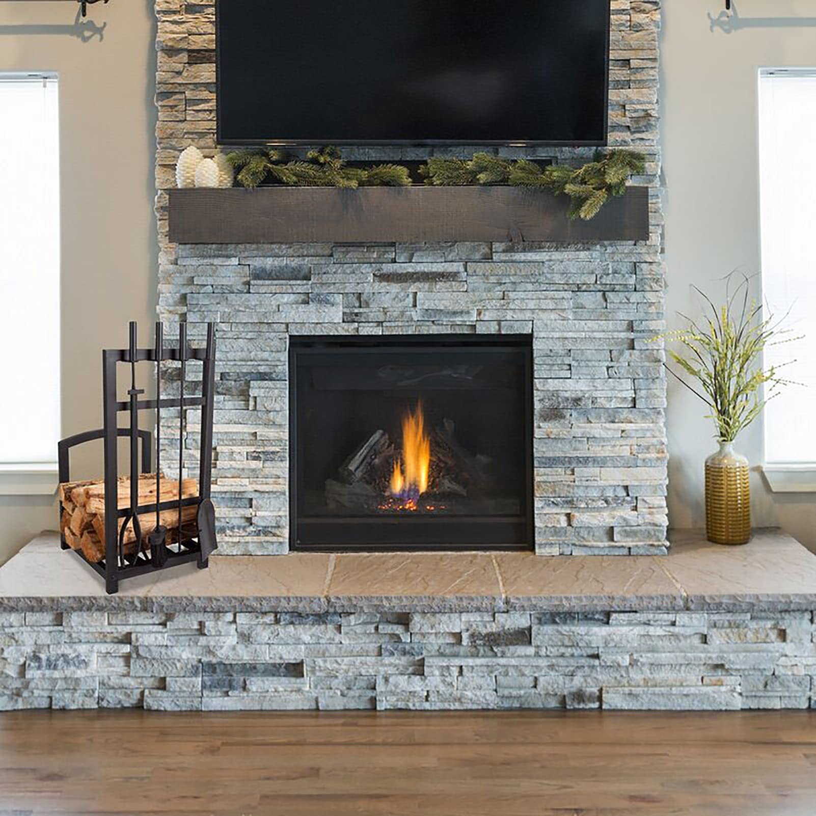 Scaffale Per Legno-Range-logs - Portalegna -nero- Scaffale Per Legna Da Ardere 100 40 25 Cm 85600249 - Foto 12