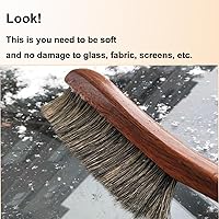 Vista 2 de Escoba de mano, cepillo de polvo para limpieza del hogar, cepillo de polvo suave con mango de madera largo para cama, sofá, muebles, sofá, banco