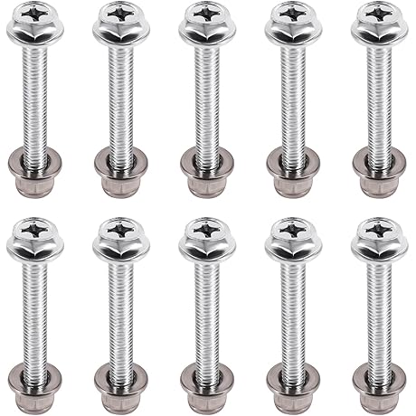 10 PCS Auger Shear Bolt and Lock Nut Kit Compatible with John Deere 19M7834 4M7397