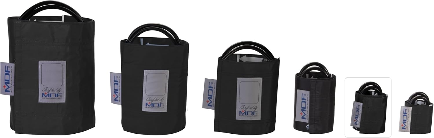 MDF Instruments Latex-Free Infant Replacement Blood Pressure Monitor Cuff – Double Tube – Black (MDF2020410-11)