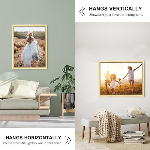 Vista 110 de GULETHUN Marco de fotos de 24 x 36 pulgadas, marco para póster blanco, decoración del hogar, marcos naturales de galería, formato horizontal