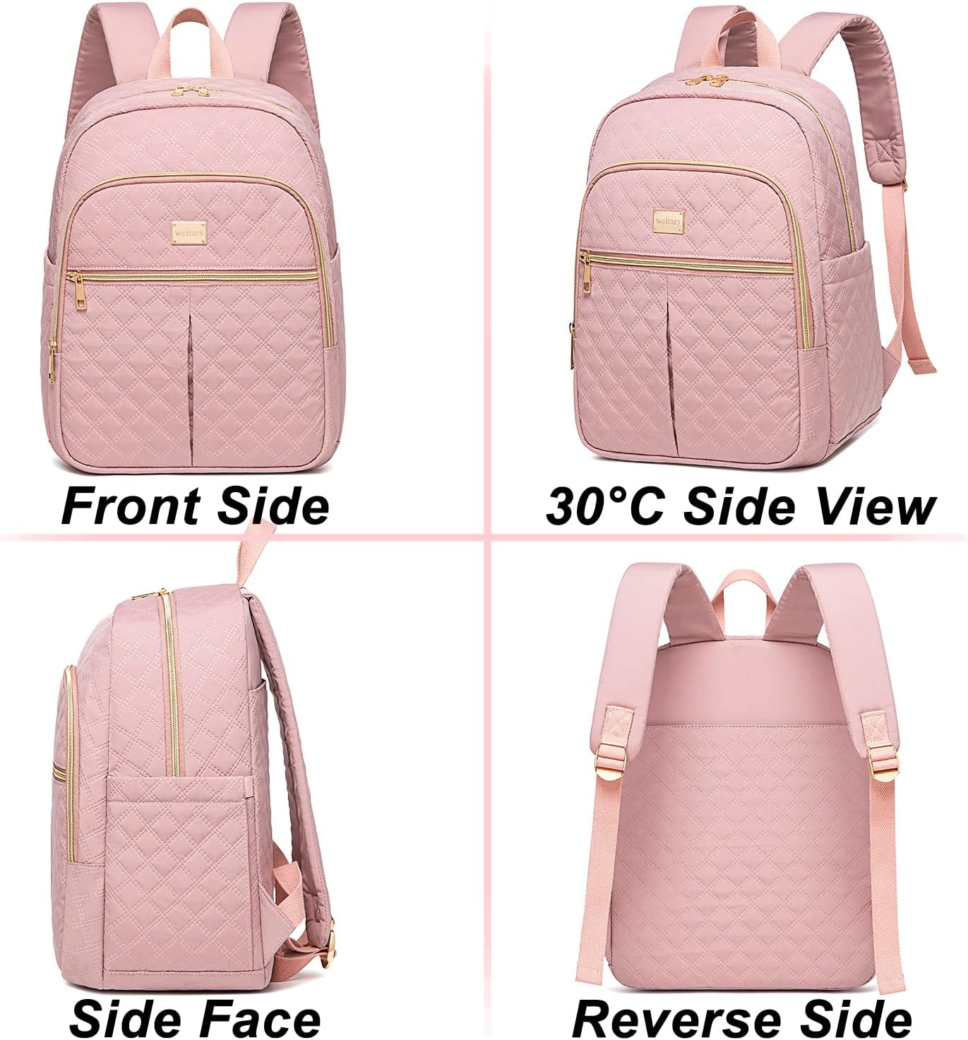 Weitars Lunch Backpack For Women Men,20L Cooler Backpack Insulated Lunch Bag For Women With Side Pockets Waterproof,Meal Prep Backpack,Adult Backpack Cooler For Lunch Picnic Hiking Camping Beach