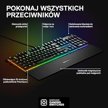 SteelSeries Apex 3 Gamingowa klawiatura RGB - 10 stref