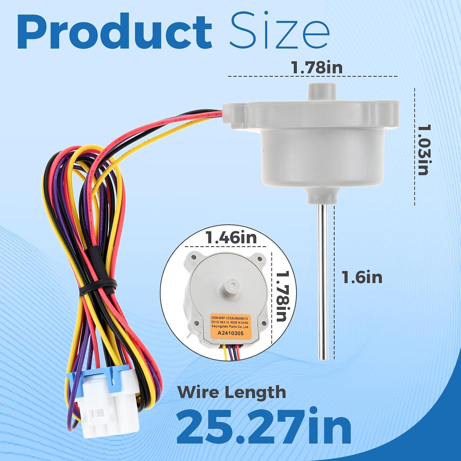 Refrigerator Evaporator Fan Motor EAU65058313 | Compatible with L-G Ken-More Freezer, Replace ODM-056F-13 AP7178307 PS16662420 EAP16662420