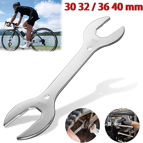 Miniatura 8 de Kawlity Llave de bicicleta 4 en 1 Metal 1.181 in1.260 in1.417 in1.575 in Llave de pedal de auriculares de bicicleta herramienta herramienta de