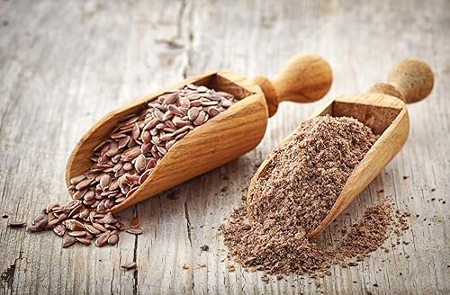Miniatura 6 de Harina de linaza marrón orgánica, 2 libras, sin OMG, kosher, molida en frío a partir de semillas enteras crudas, polvo puro, superalimento vegano, a