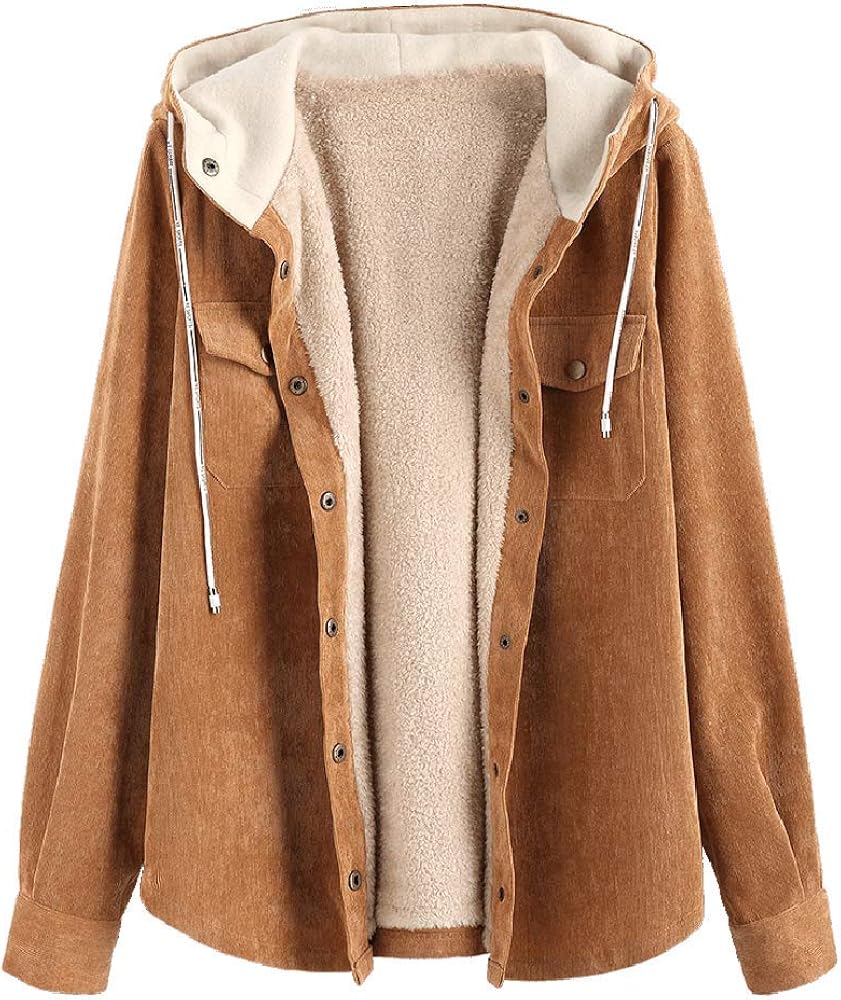 Fuzzy flannel jacket women's Clearance