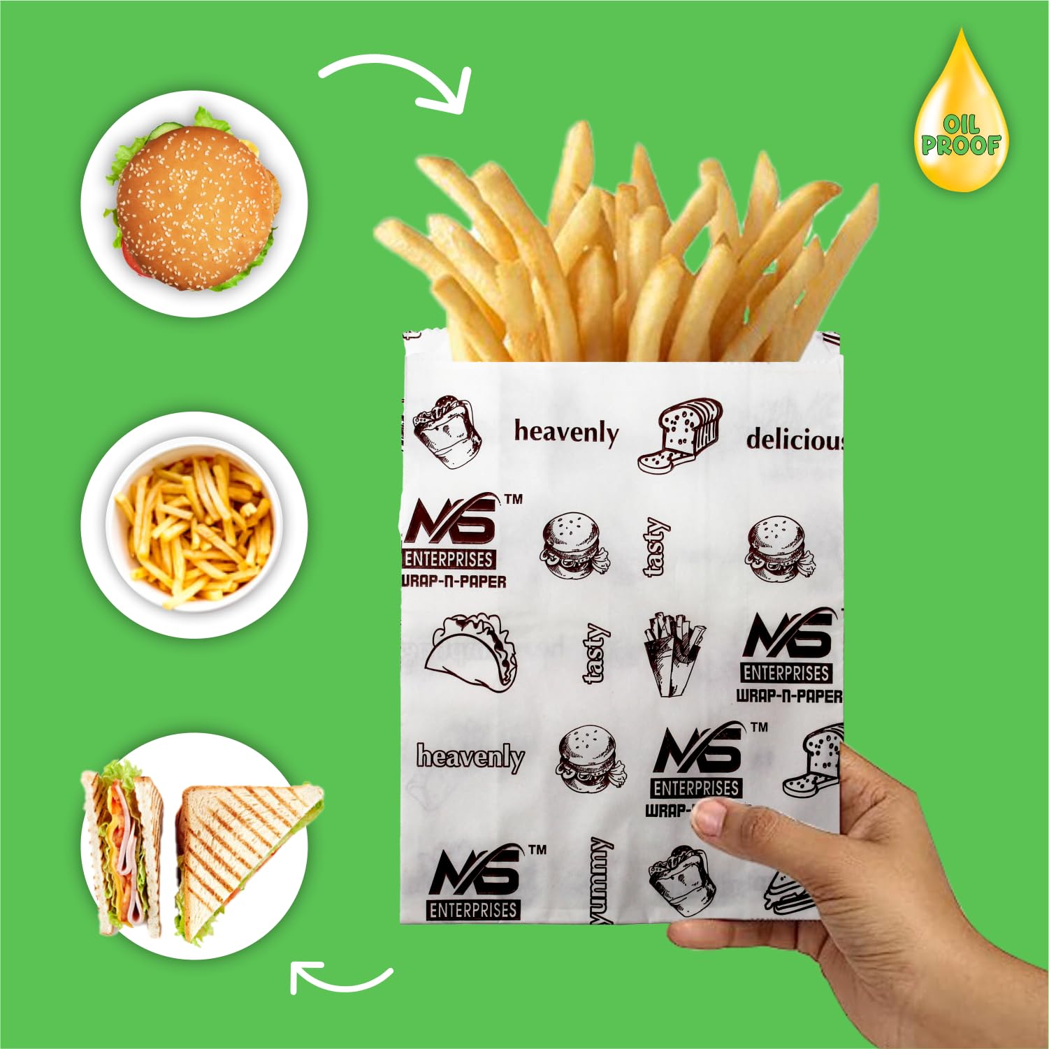 Paper Snack Bags - 240 Pack with Stickers -6 Paper Snack Bags - 240 Pack with Stickers -6