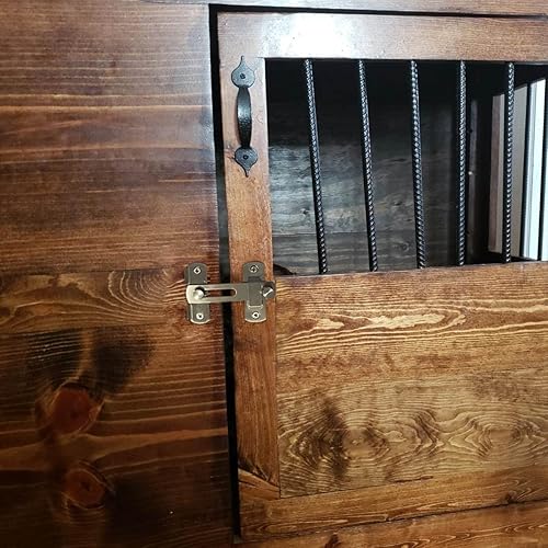 Miniatura 7 de 2 pestillos de puerta de acero inoxidable para puerta de granero, pestillo de bloqueo abatible, adecuado para puerta y ventana, cerradura deslizante