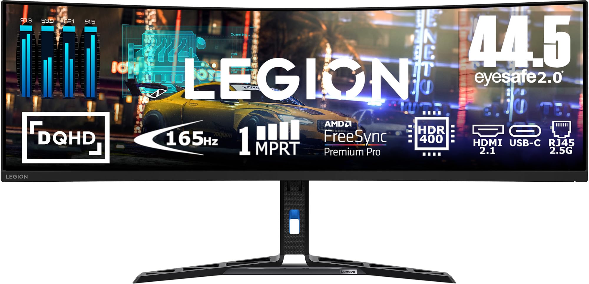 Lenovo Legion R45w-30 – 44,5 Zoll Gaming-Monitor (5120x1440, 170 Hz, VA-Panel)