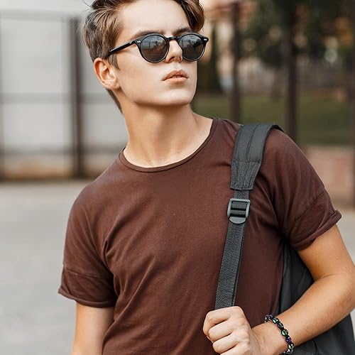 Miniatura 5 de Hicarer Adjustable Mood Bracelet for Women 2 Pieces Dazzling Shimmer Color Changing Beads Based on Emotions Thermochromic Bead Bracelets Christmas