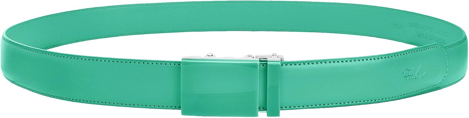 Falari Men Unisex Genuine Leather Ratchet Dress and Casual Belt, Automatic Sliding Buckle, Trim to Fit - Image 2