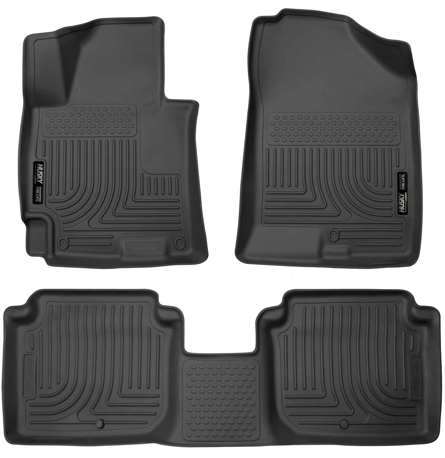 Husky Liners Weatherbeater Floor Mats Fits 2014-2016 Hyundai Elantra Sedan Front 2nd Row 3-pc Black - 98941