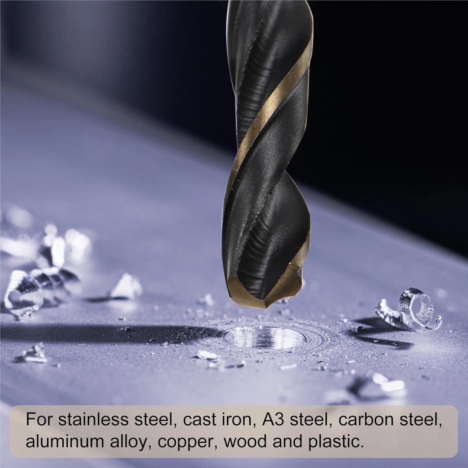 6pcs 3/3.2/3.5/4/4.5/5/5.5/6/6.5mm Titanium M2 High Speed Steel Twist Jobber Drill Bit(3)