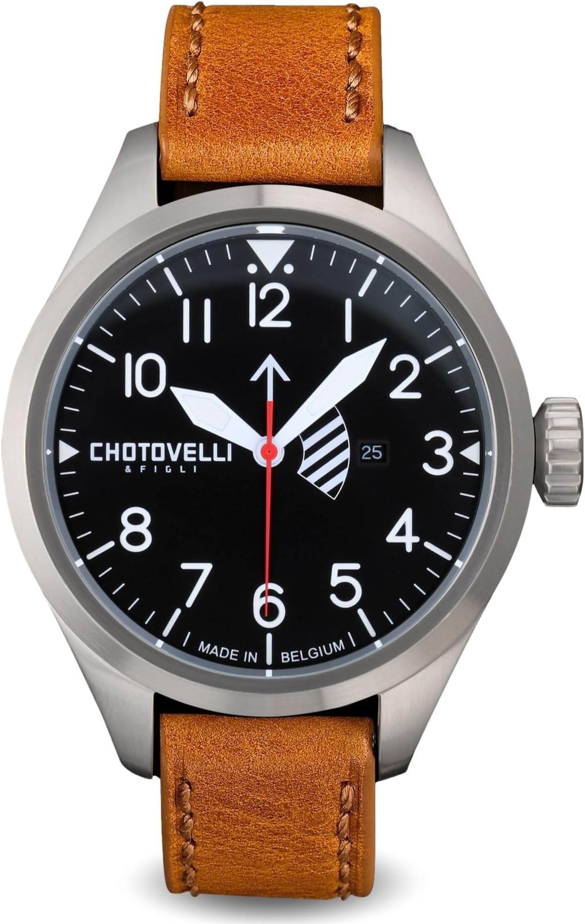 chotovelli Big Pilot Watch for Men Analog Mecha Quartz 100M Waterproof Luminous dial Casual Italian Aviation Wrist Watches