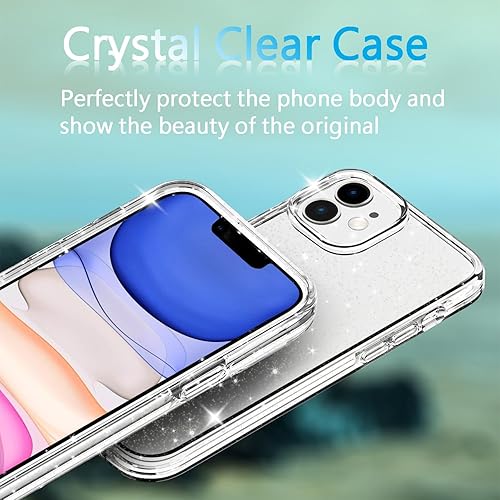 Vista 133 de TENOC Funda para teléfono compatible con iPhone 13 Pro Max, funda transparente a prueba de golpes protectora delgada para 6.7 pulgadas