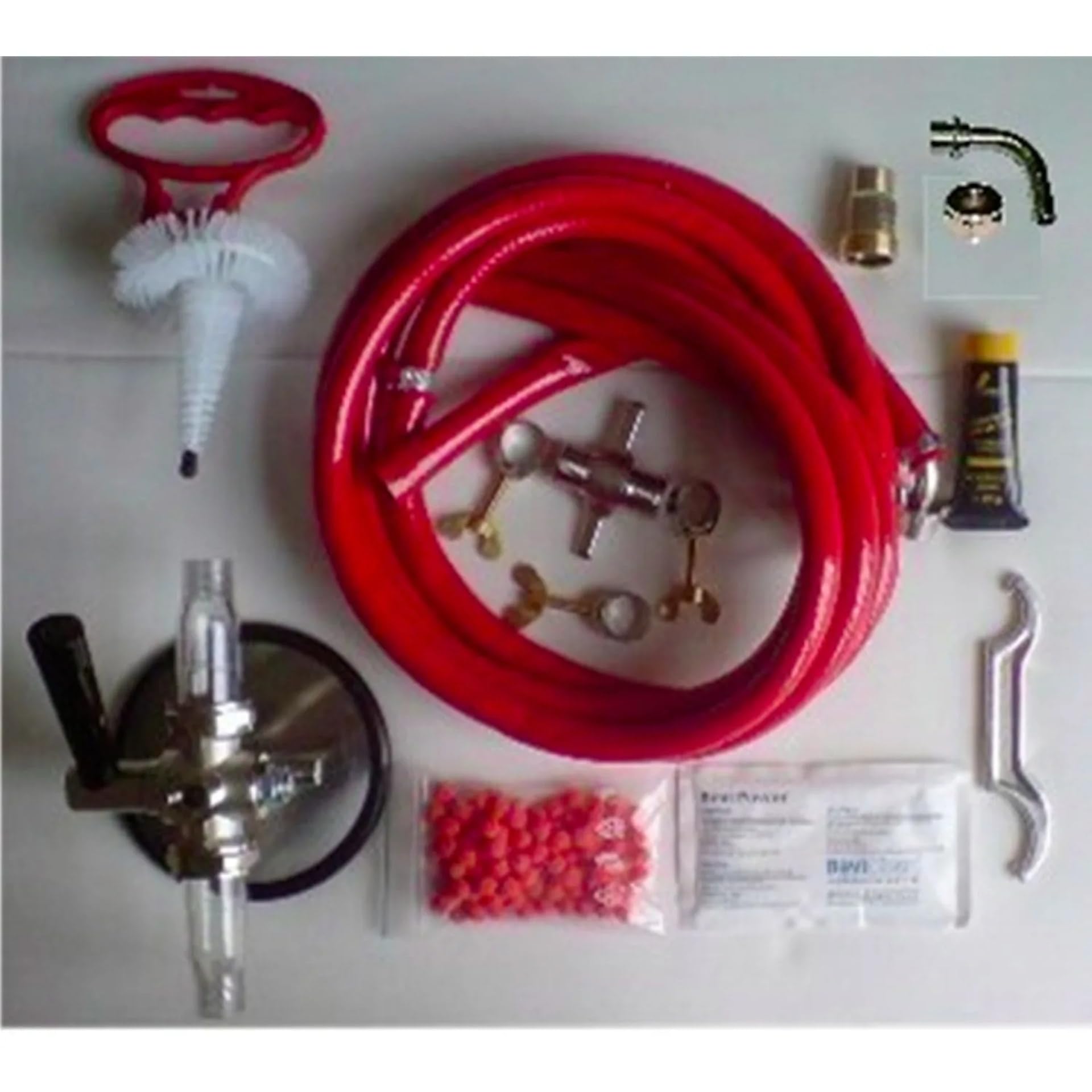 Set di Pulizia per Impianto di Spillatura e Fusto - Grande - 1 Pezzo - 7mm - Adattatore 30 mm - Kit Professionale per la Pulizia di Linee e Rubinetto della Birra