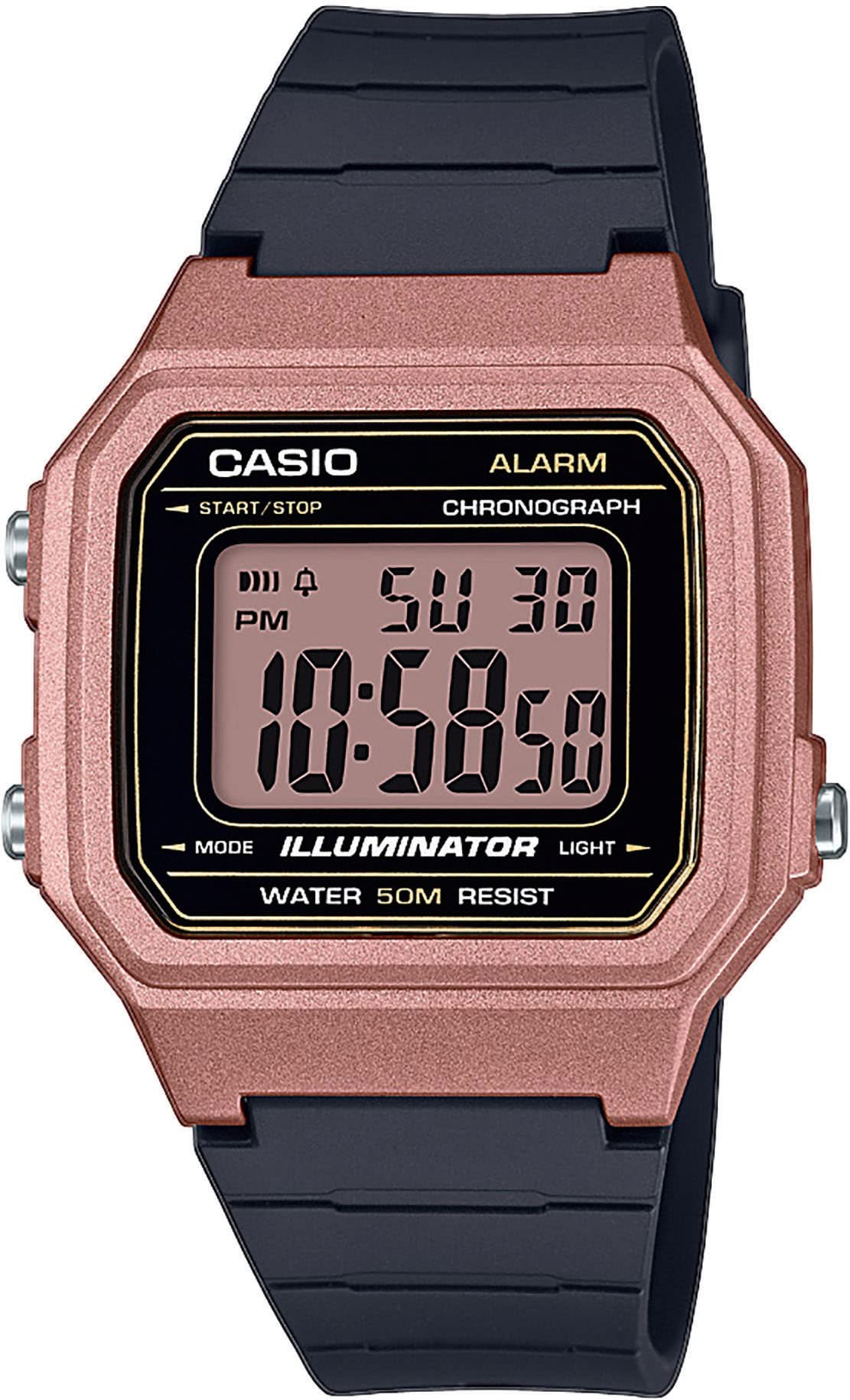 CASIO Herren Digital Quarz Uhr mit Resin Armband W-217HM