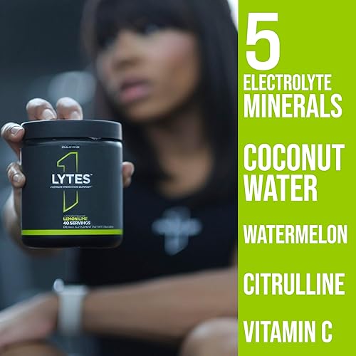 Miniatura 5 de Rule 1 Lytes - Mezcla de apoyo de hidratación con 5 minerales electrolíticos mejorados con citrulina, agua de coco y polvos de sandía, además de
