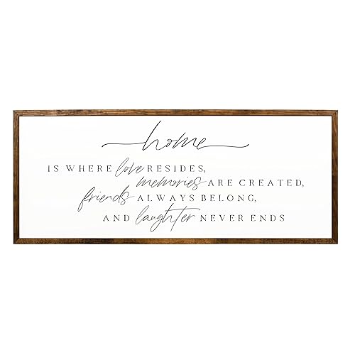 Miniatura 5 de 10x20 inches, Home Is Where Love Resides Wooden Sign  Rustic Handmade Wall Art  Inspirational Quote Decor  Farmhouse Style  Family Memories  Unique