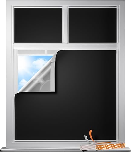 Miniatura 9 de Cortinas opacas portátiles de 24" x 36" para dormitorio, cubierta de ventana 100% opaca (se adapta a ventanas de 17" a 48" de ancho) para uso en