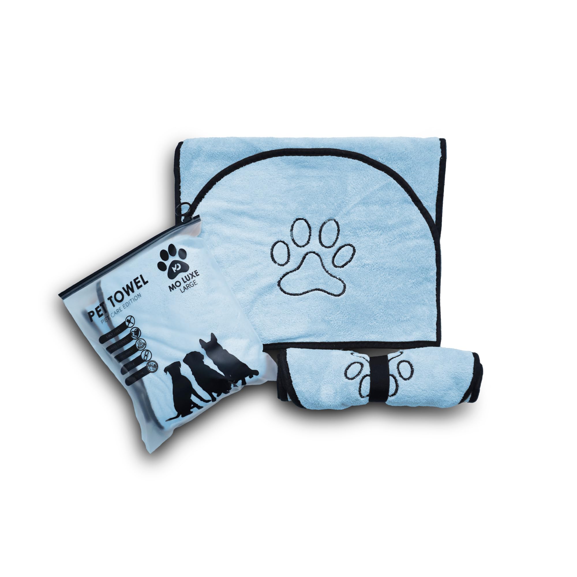 MO LUXE Pet Towel For Dogs And Cats|85 * 37.5 Cm |Hand Pockets|Large Size |Suitable For Large Breeds|Super Absorbent, Quick-Drying, Machine Washable| Blue (B0C1K1TX2F) Amazon Price History, Amazon Price Tracker
