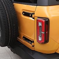 Vista 5 de Jimen Compatible con Ford Bronco 2021-2023, accesorios de moldura exterior para puerta trasera (negro)