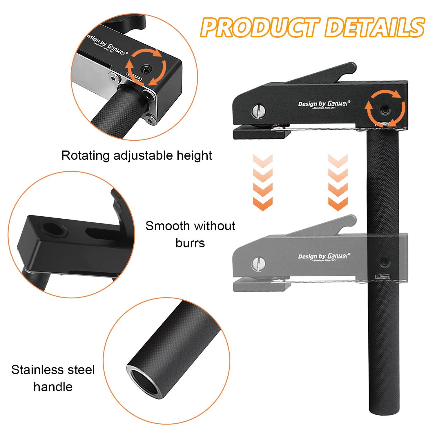 QUVBKZ Set of 2 Hold-Down Holders 20 mm with 4 Aluminium Alloy Place Cards, Adjustable Bench Hooks - Image 4